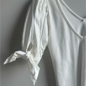 Anthropologie Bow Puff Sleeve Tee